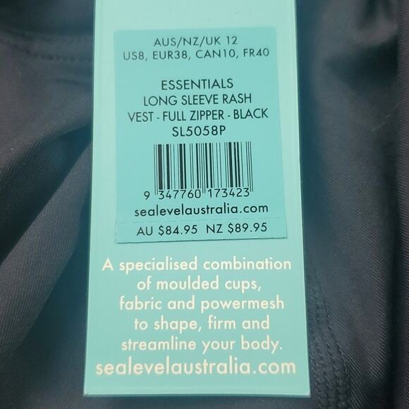 Sea Level Australia Eco Essentials Long Sleeve Rash Vest, Size 8 - Picture 7 of 9